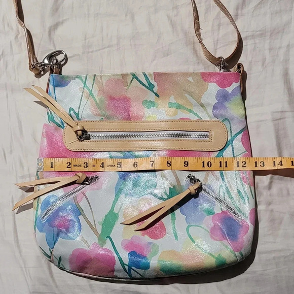 Leather Maurizio Taiuti floral crossbody bag - Picture 6 of 9